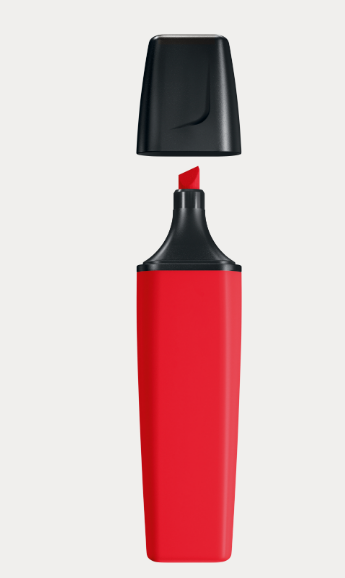 Stabilo boss original - markeerstift - kunststof - diverse kleuren-Diep rood