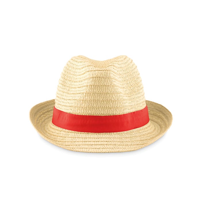 strohoed naturel-Rood