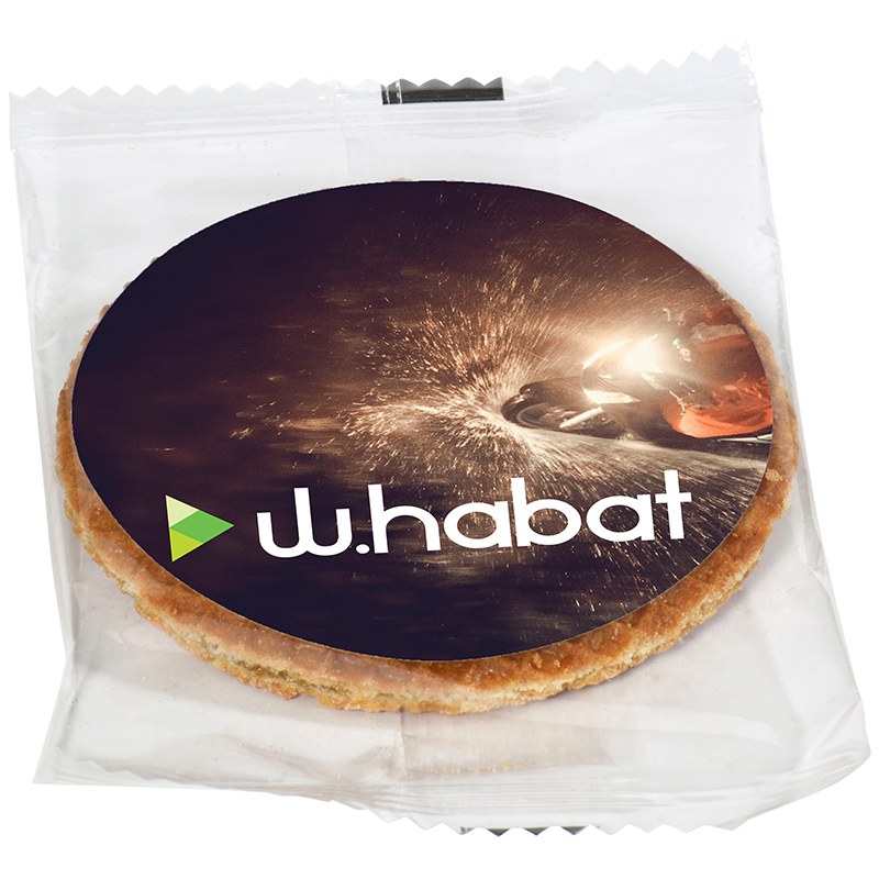 Stroopwafel met etiket-Transparant