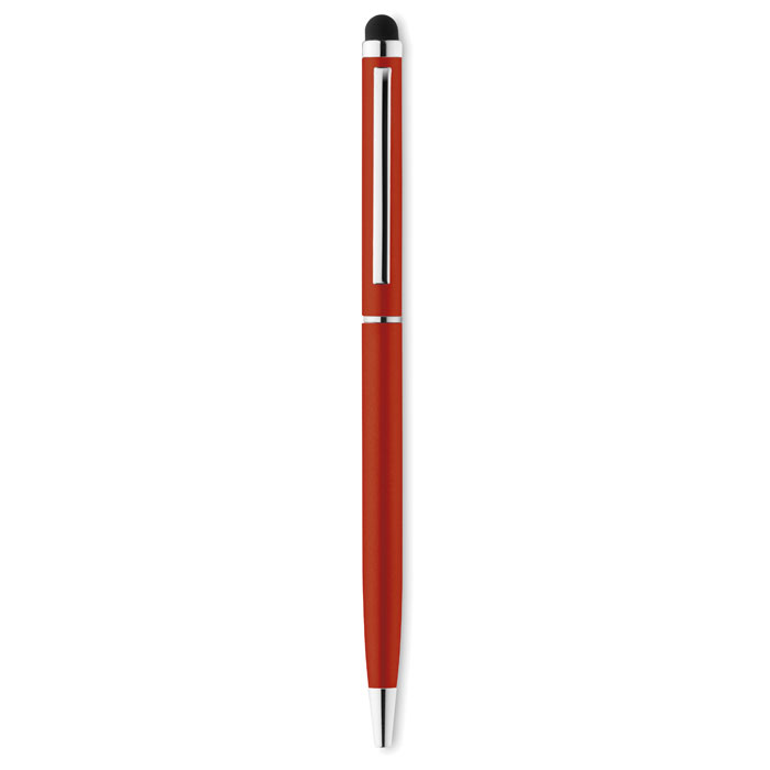 Stylus pen met glimmende chromen clip-Rood