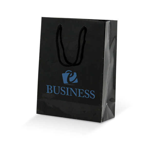 Papieren Tas Middel-Zwart papier, #000000-1 kleur