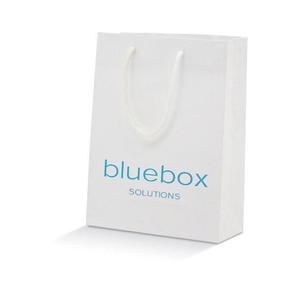 Papieren Tas Klein-Wit papier, #ffffff-1 kleur