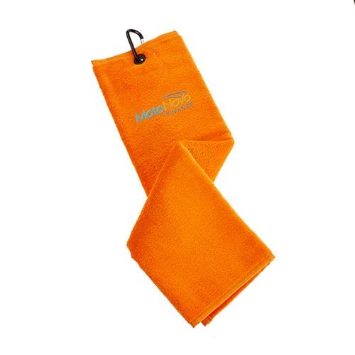 Trifold Velour Golf Towel-Oranje