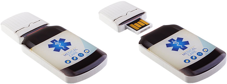 USB-stick eigen vorm 2D (large)-Wit