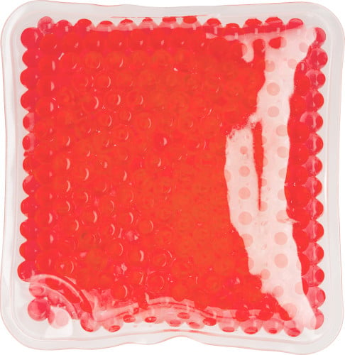 Vierkante PVC hot/cold pack-Rood