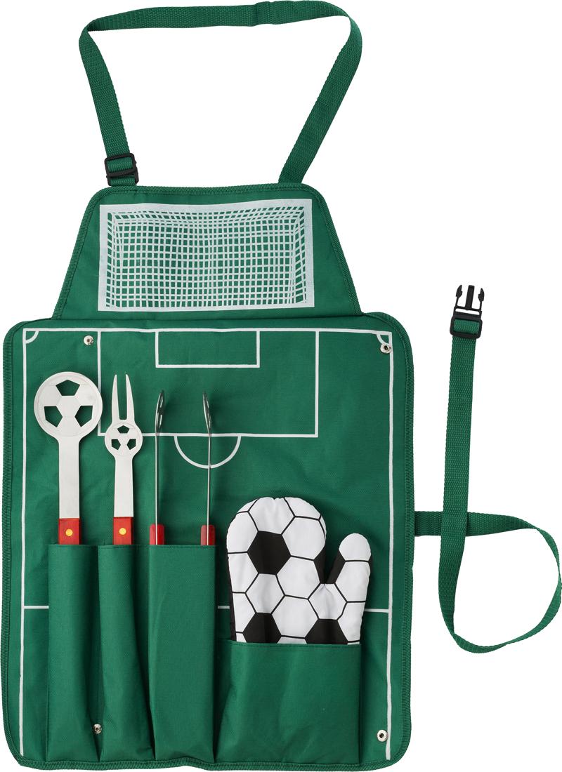 Voetbal BBQ set-Groen-Zonder opdruk