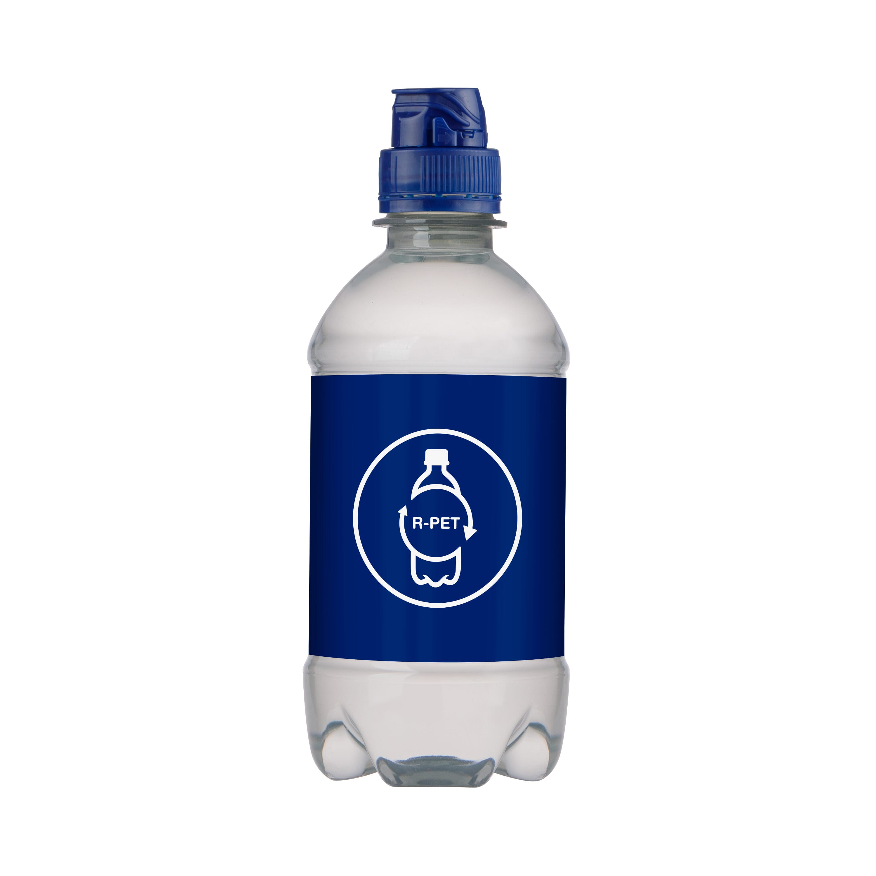 Flesje bronwater 330ml met sportdop-Blauw-1 kleur