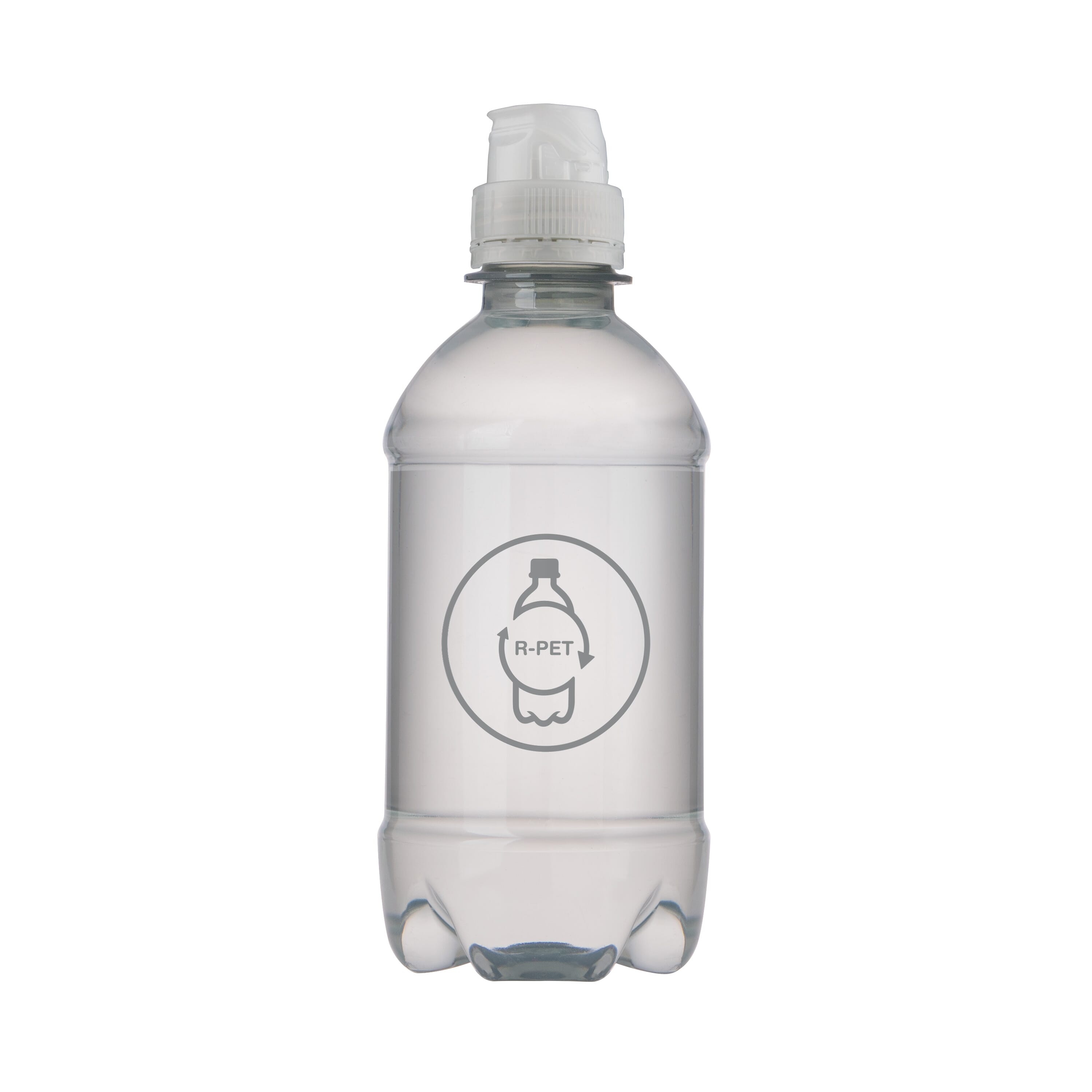 Flesje bronwater 330ml met sportdop-Transparant-1 kleur