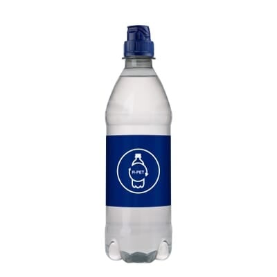 Flesje bronwater 500ml met sportdop-Donkerblauw-1 kleur