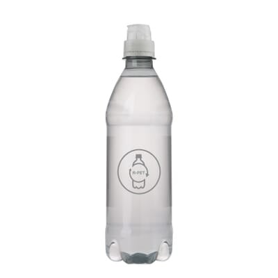 Flesje bronwater 500ml met sportdop-Transparant-1 kleur