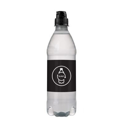 Flesje bronwater 500ml met sportdop-Zwart-1 kleur