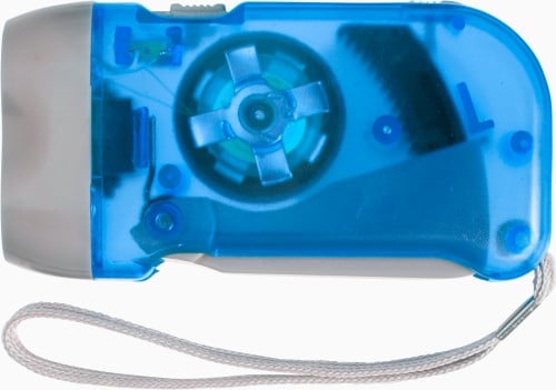 Zaklamp frosted met 2 LED lampjes-Kobaltblauw