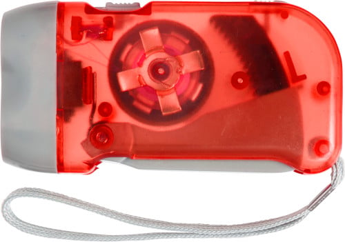 Zaklamp frosted met 2 LED lampjes-Rood-Zonder opdruk