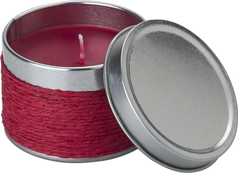 Geurkaars in blik-Rood