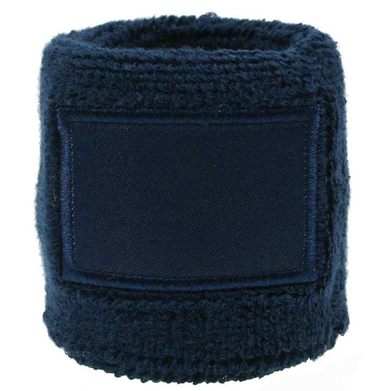 Zweetbandje met label-Zonder opdruk-Marineblauw, #133053