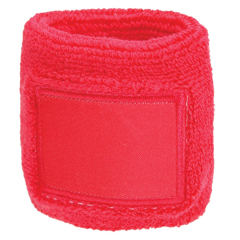 Zweetbandje met label-Roze, #e1505d-1 kleur